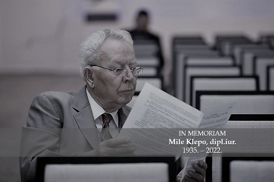 [IN MEMORIAM] Mile Klepo, dipl.iur.